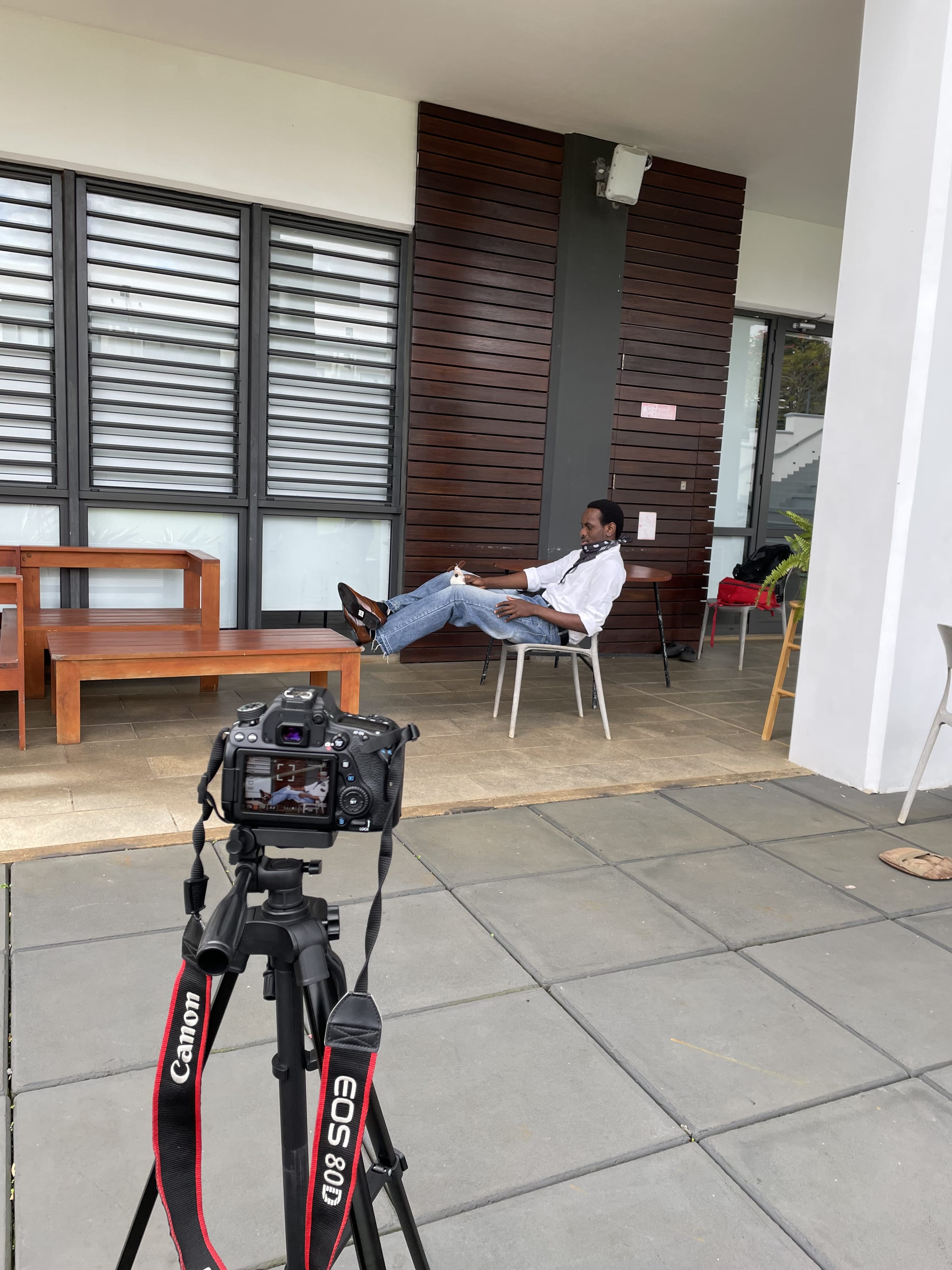 Behind the scenes on set at EchoFrame Africa